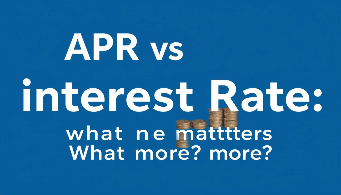 APR vs interest rate: what matters more in loan comparison? APR vs interest rate: what matters more in loan comparison?