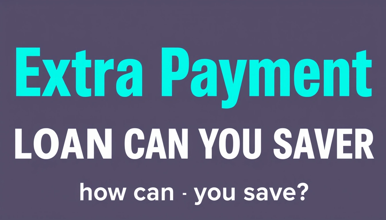 Extra payment loan calculator: how much can you save? Extra payment loan calculator: how much can you save?