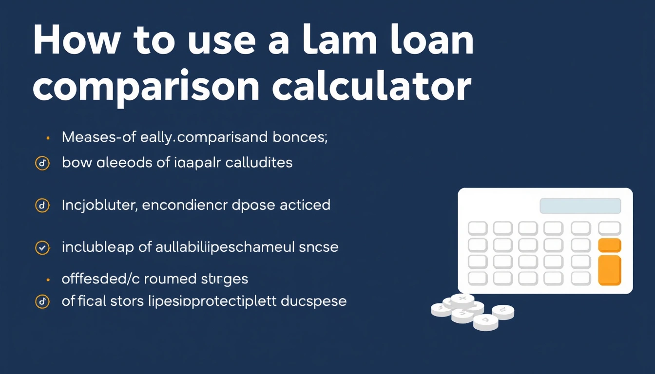 How to use a loan comparison calculator step by step How to use a loan comparison calculator step by step