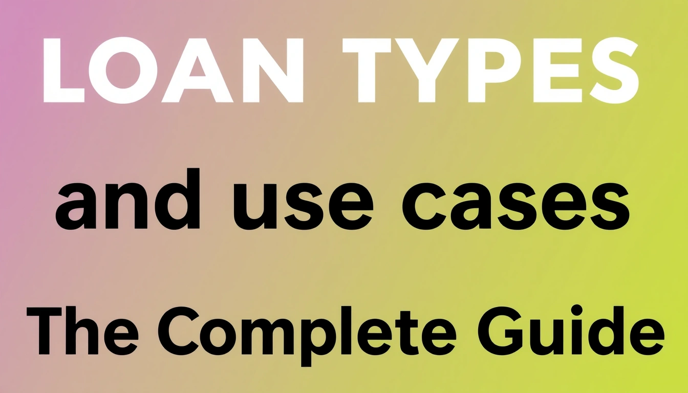 Loan types and use cases — The Complete Guide Loan types and use cases — The Complete Guide