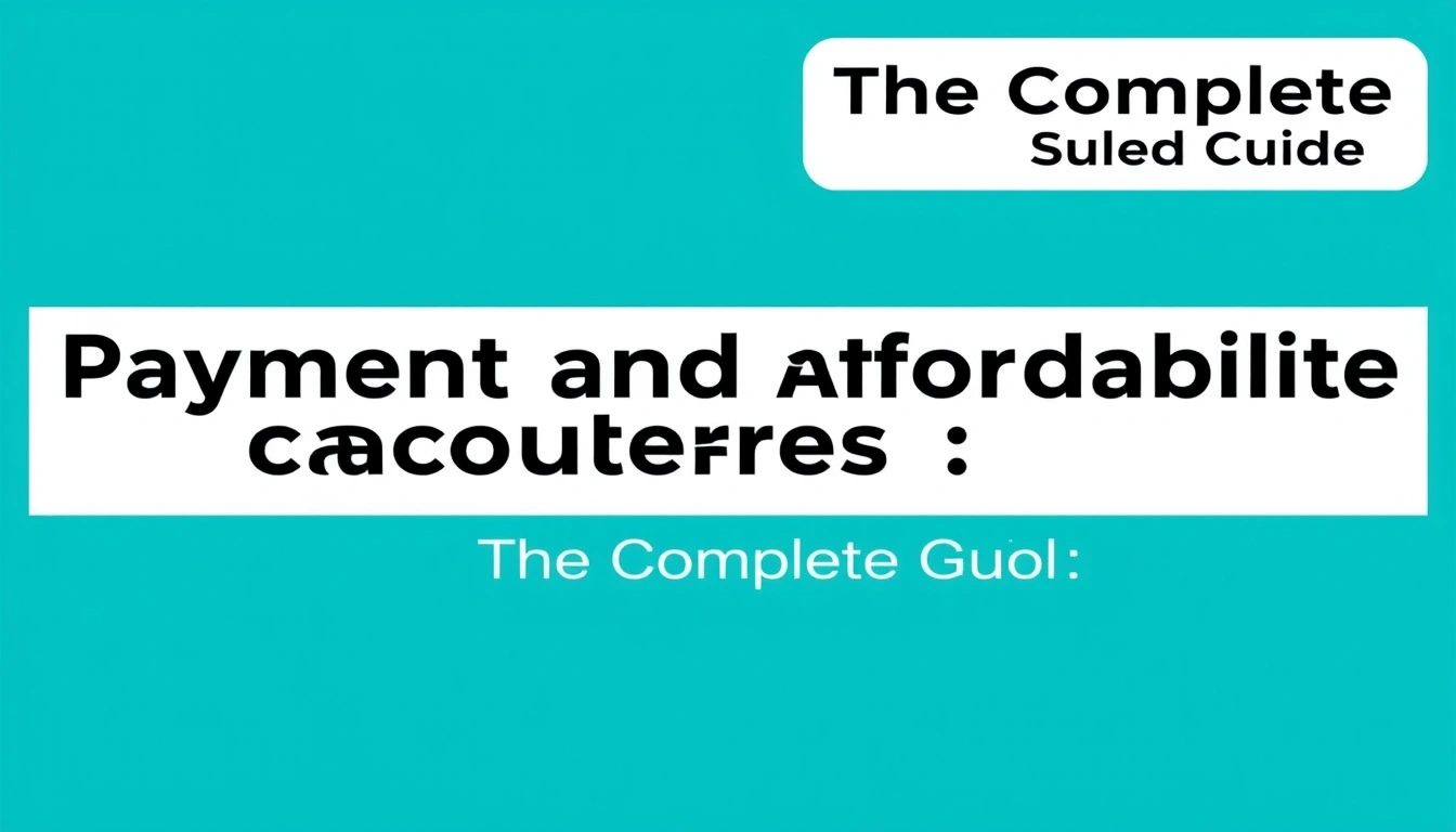 Payment and affordability calculators — The Complete Guide Payment and affordability calculators — The Complete Guide
